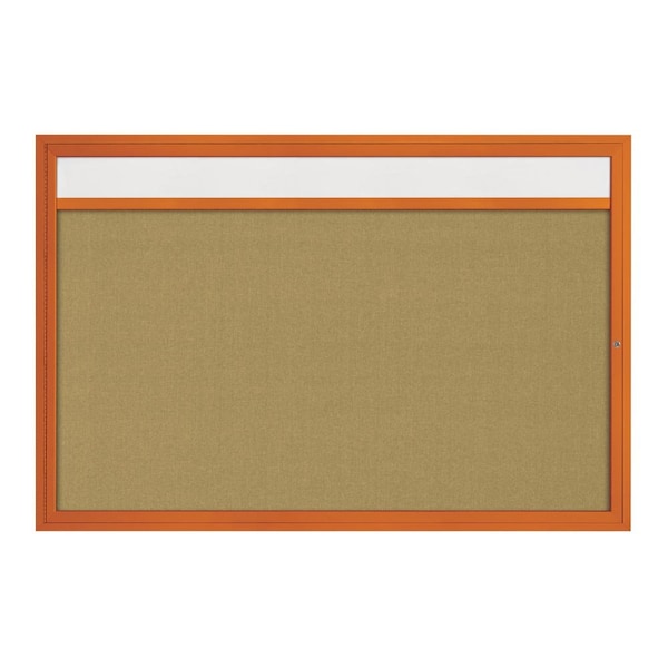 Hinge-less Radius Corkboard, 36"x36", Black Alum Frame/Black